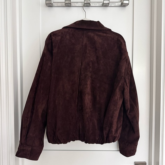 Zara Oversized Brown Genuine Suede 100% Leather Jacket NWOT size XS - Picture 4 of 7